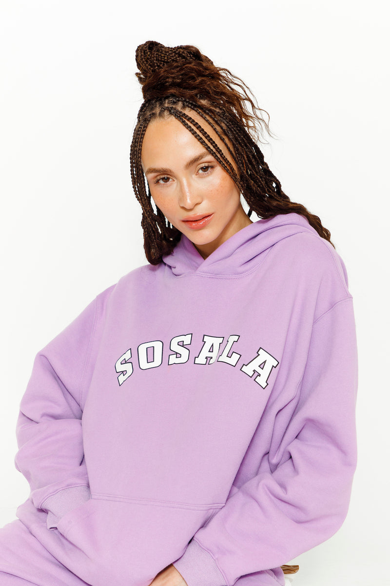 The Varsity Hoodie - Lilac