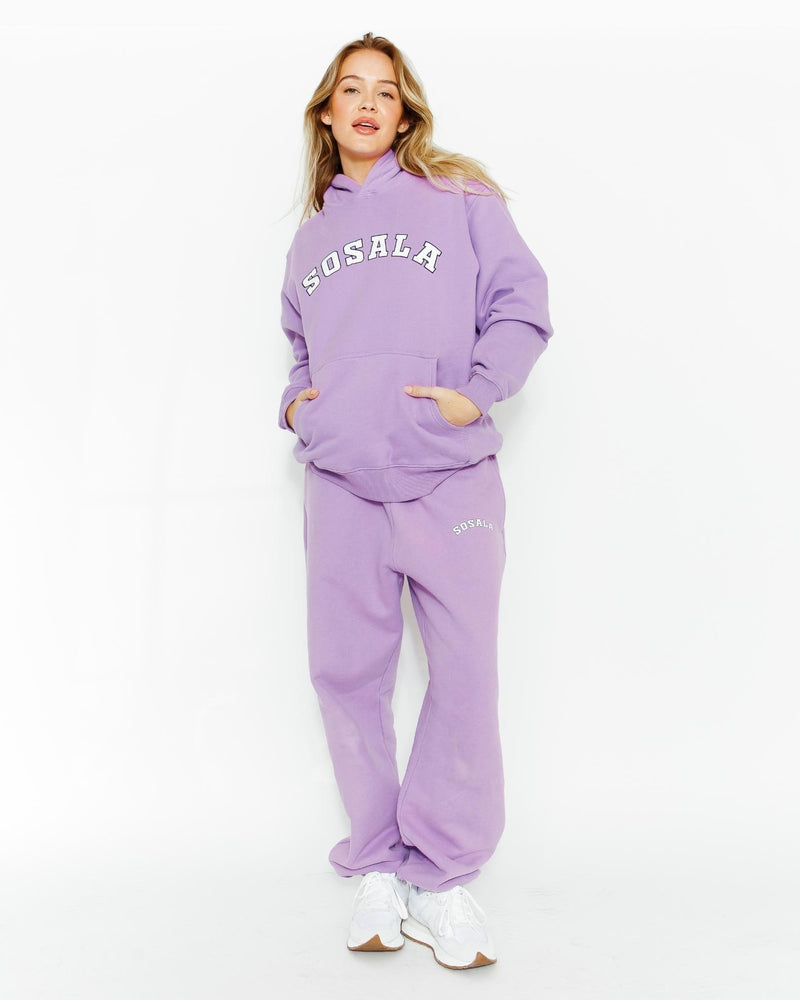 The Varsity Hoodie - Lilac